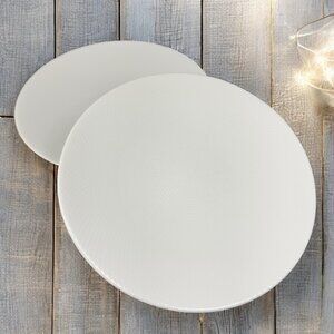 Neil Lane by Fortessa Trilliant Round Dish Plate Set 2 Textured Bubbles 8inch